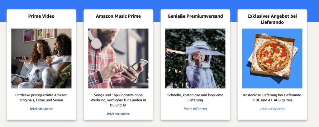 Vorteile für Prime Mitglieder